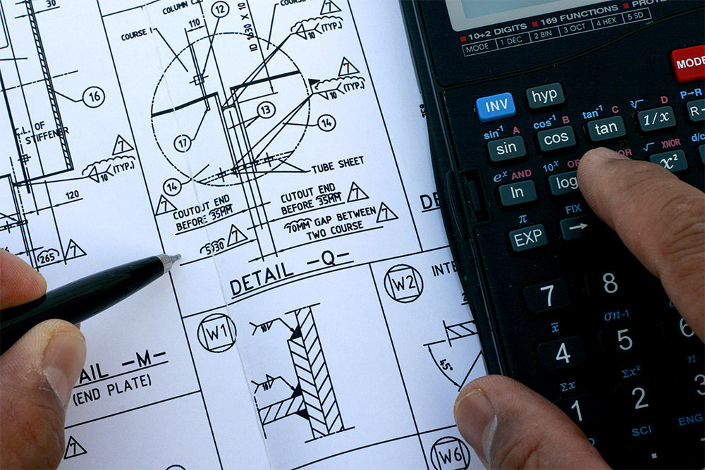 Mechanical engineer's sketch